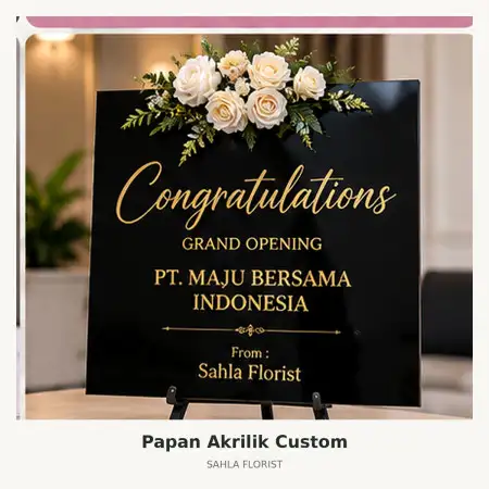 Papan Bunga Akrilik Yalimo